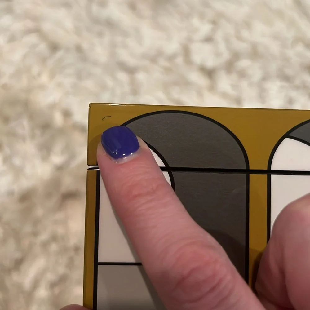 Jonathan Adler Lacquer Arcade Small Box in Gray/Yellow